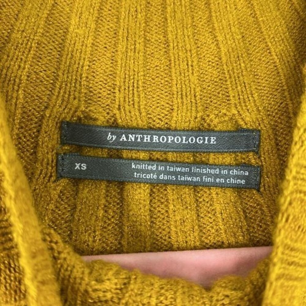 Anthropologie Welford Tunic‎ Sweater Mustard Yellow size XS - Picture 4 of 8